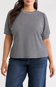 Halogen® Stripe Puff Sleeve T-Shirt