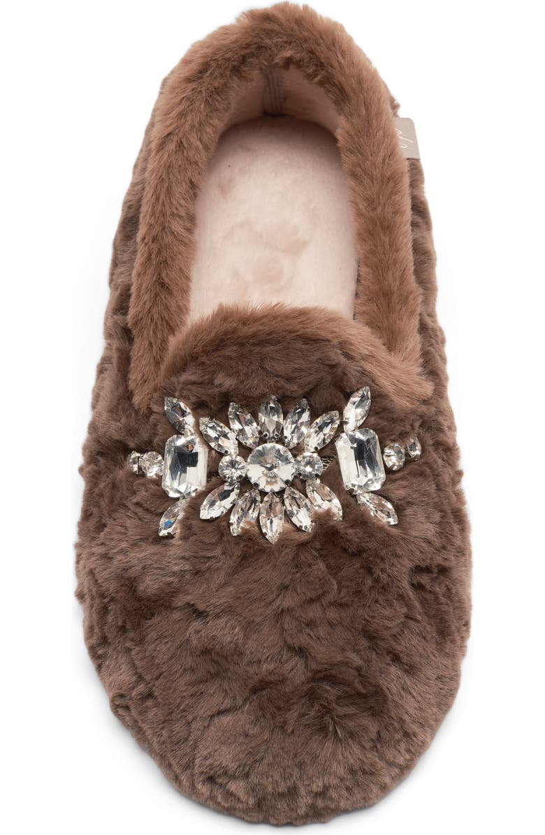 Free People Slumber Party Faux Fur Loafer Slipper, Alternate, color, Mocha