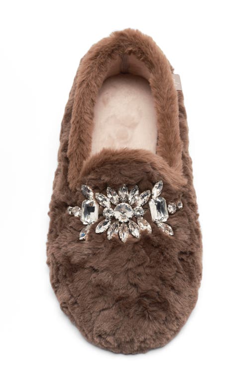 Free People Slumber Party Faux Fur Loafer Slipper In Brown