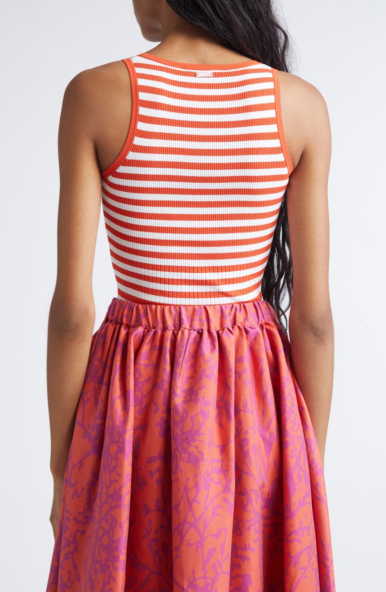 Max Mara Ghiro Variegated Rib Tank, Alternate, color, Coral
