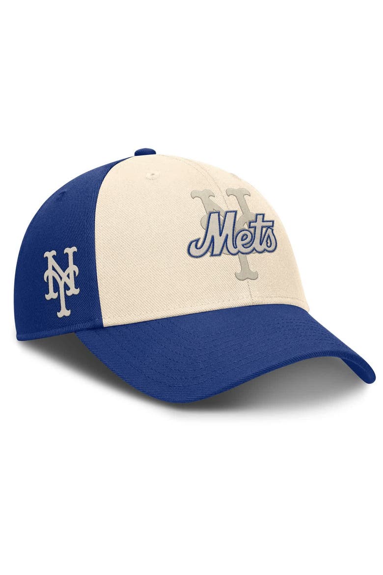 Men's Nike Royal/Natural New York Mets Statement Club Performance Adjustable Hat, Main, color, Royal