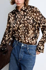 MANGO Bambi Print Long Sleeve Shirt