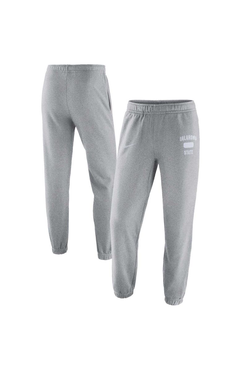 Nike Men's Nike Heathered Gray Oklahoma State Cowboys Saturday Fleece Pants, Main, color, Heather Gray