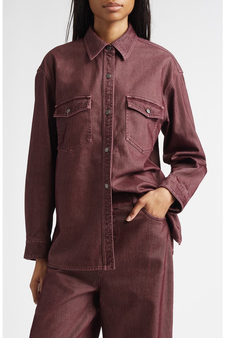 Journey Patty Cotton Twill Button-Up Shirt, Main, color, PORT ROYALE