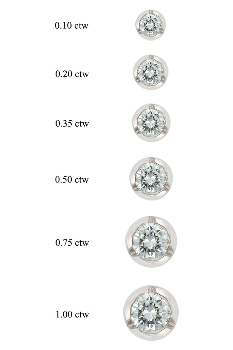 Petite Bezel Diamond Stud Earrings (Nordstrom Exclusive), Alternate, color, WHITE GOLD/ DIAMOND