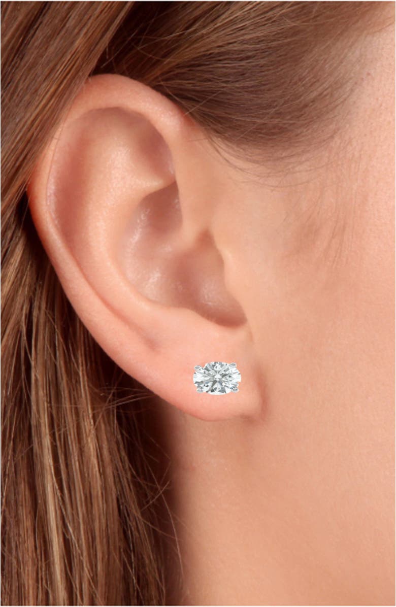 Bliss Diamond 1 1/4 Ct Diamond Screw Back Studs 14k Gold Lab Grown Eco Friendly, Alternate, color, 14K White Gold