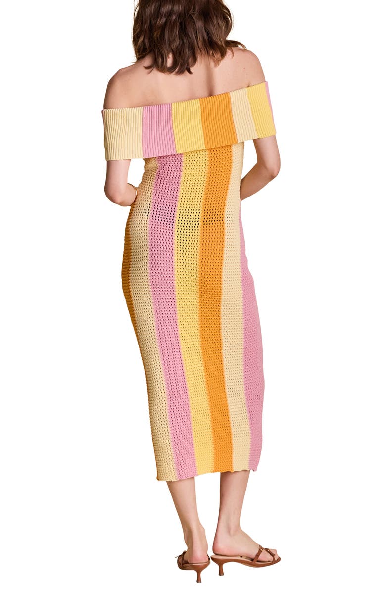 Endless Rose Off the Shoulder Knit Dress, Alternate, color, Sunrise