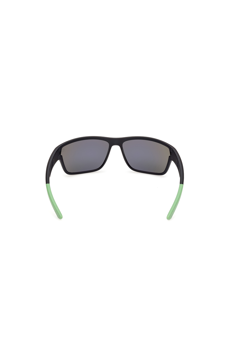 Square Sport Polarized Sunglasses, Alternate, color, Matte Black / Green