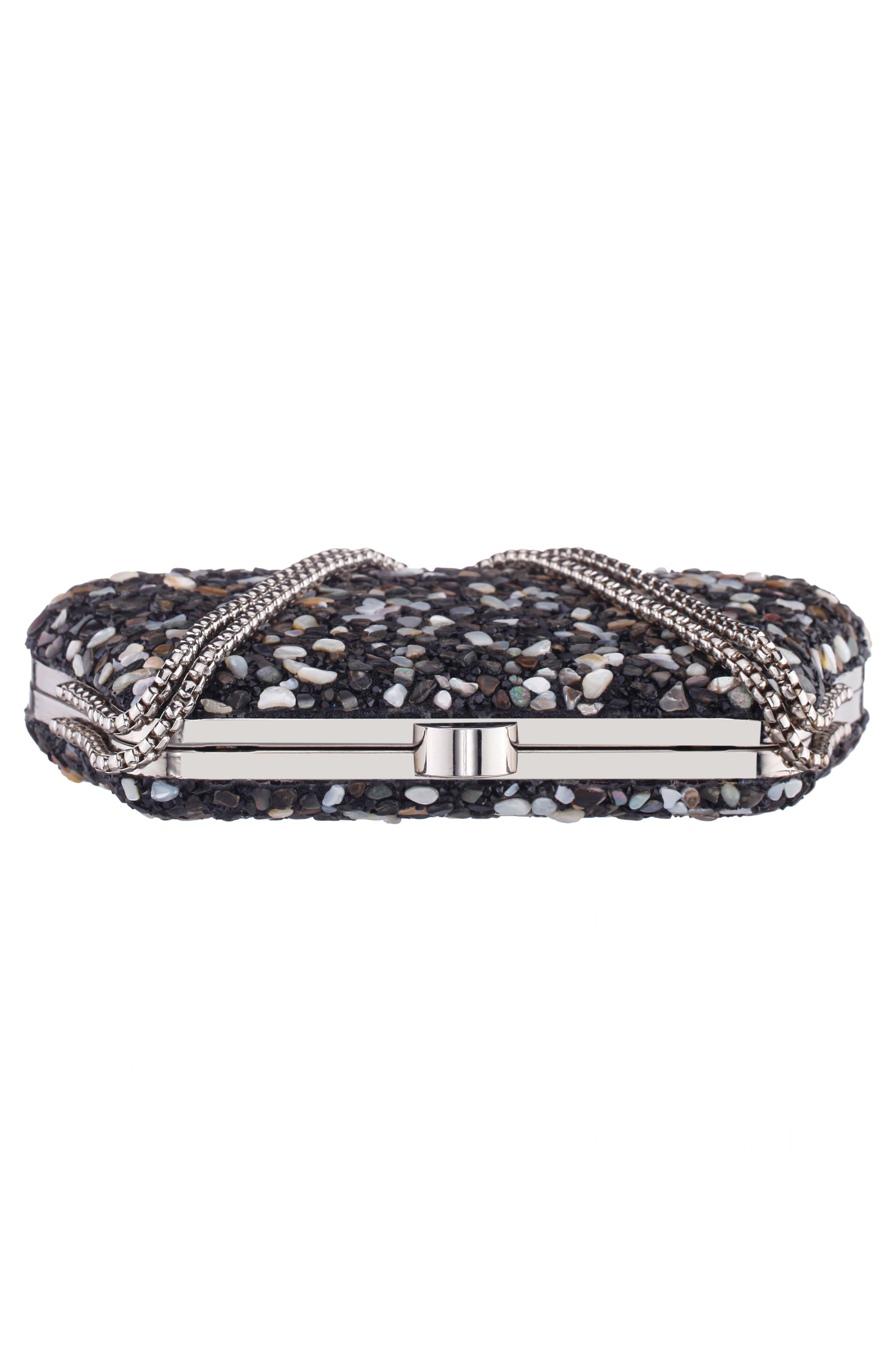 Nina Cheer Embellished Clutch, Alternate, color, Black Multi