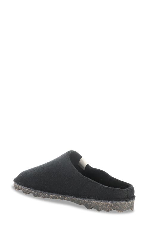 Fly London Natura Wool Felt Mule In Black