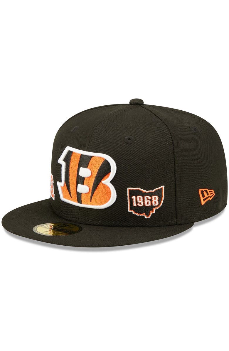 New Era Men's New Era Black Cincinnati Bengals Identity 59FIFTY Fitted Hat, Main, color, 