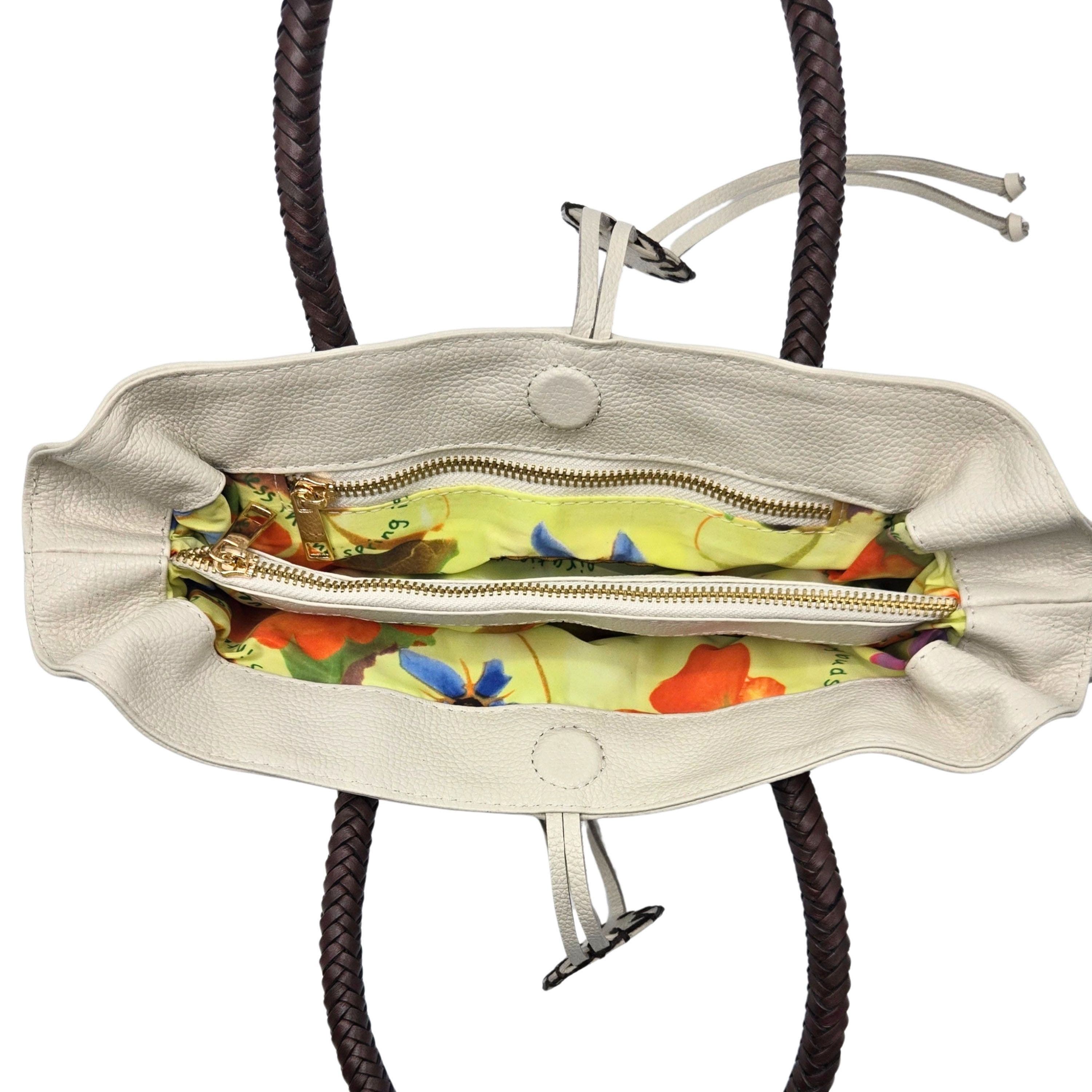 Mini Satchel Leather Bag, Alternate, color, Winter White