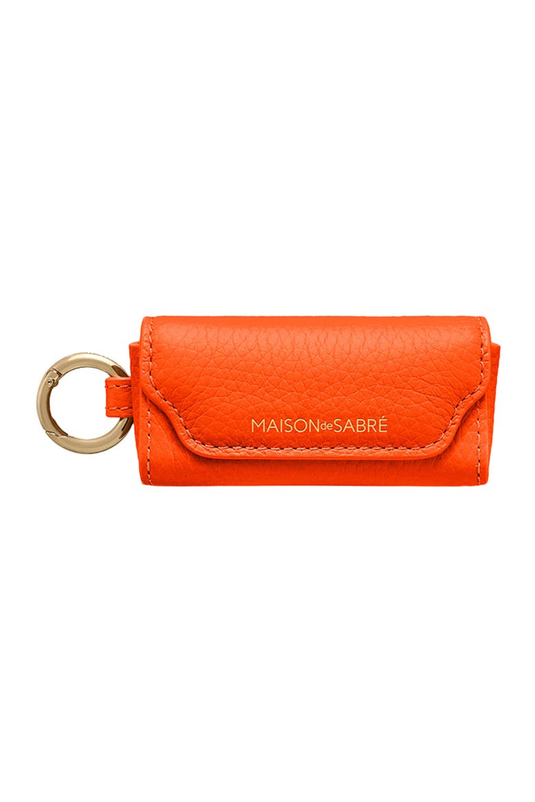 Leather Lipstick Charm, Main, color, Manhattan Sandstone