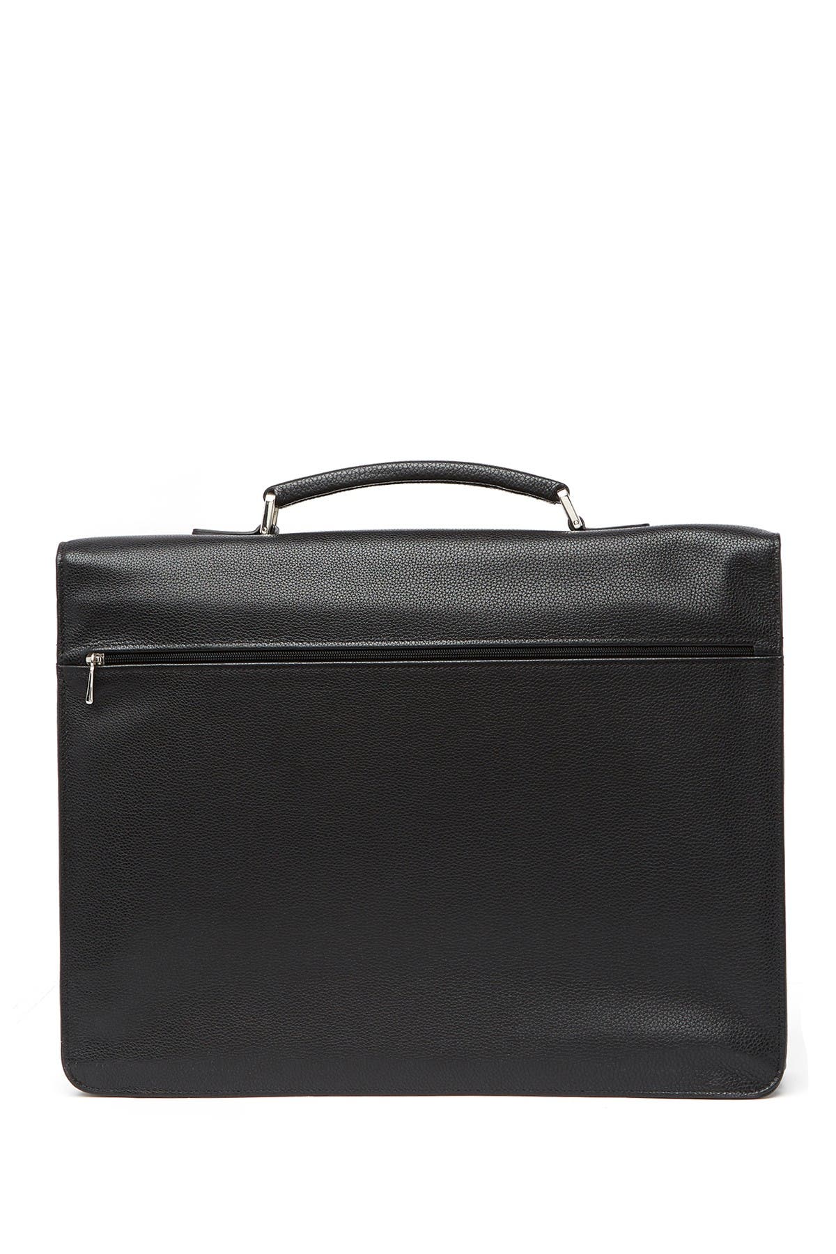 Longchamp Pebbled Leather Briefcase, Alternate, color, Blk/Nickel