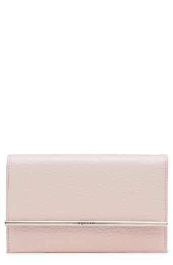 McQueen Mini T-Bar Leather Clutch