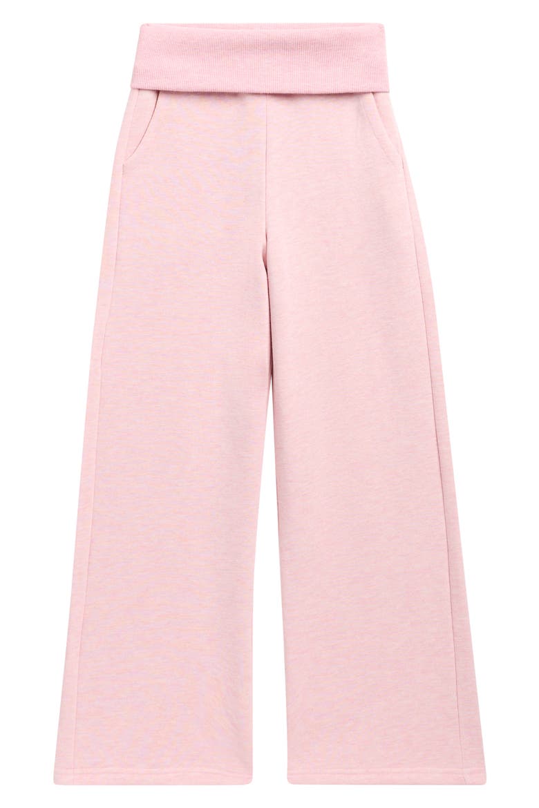 Kids' Basic Wide Leg Pants, Main, color, HEATHER BLEACHED MAUVE
