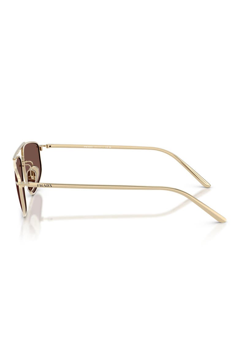 58mm Pillow Sunglasses, Alternate, color, PALE GOLD / DARK GREY