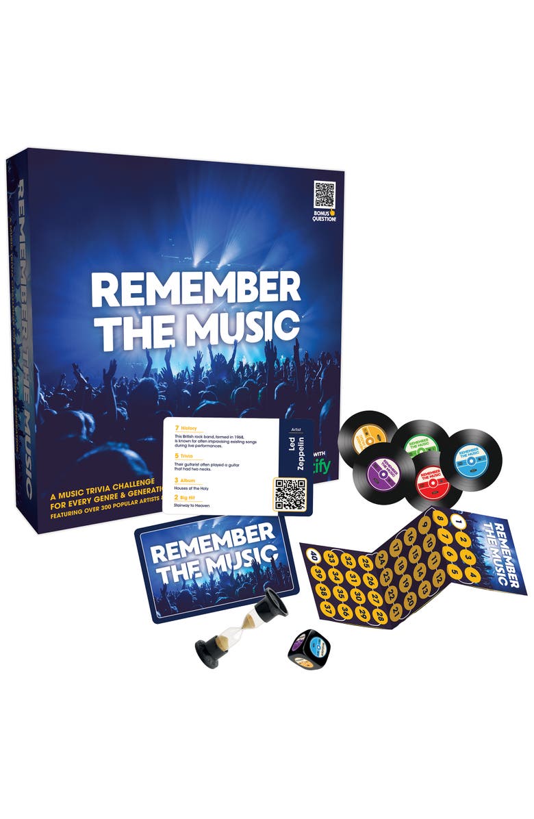 Longshore Remember The Music Game Music Trivia, Ages 8+, Alternate, color, Multicolored