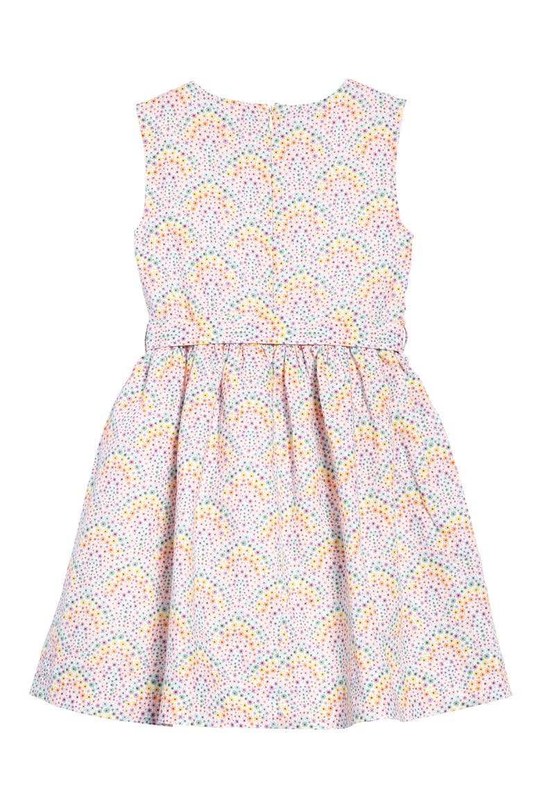 Ditsy Floral Linen & Cotton Dress, Alternate, color, IVORY DAISY RAINBOW