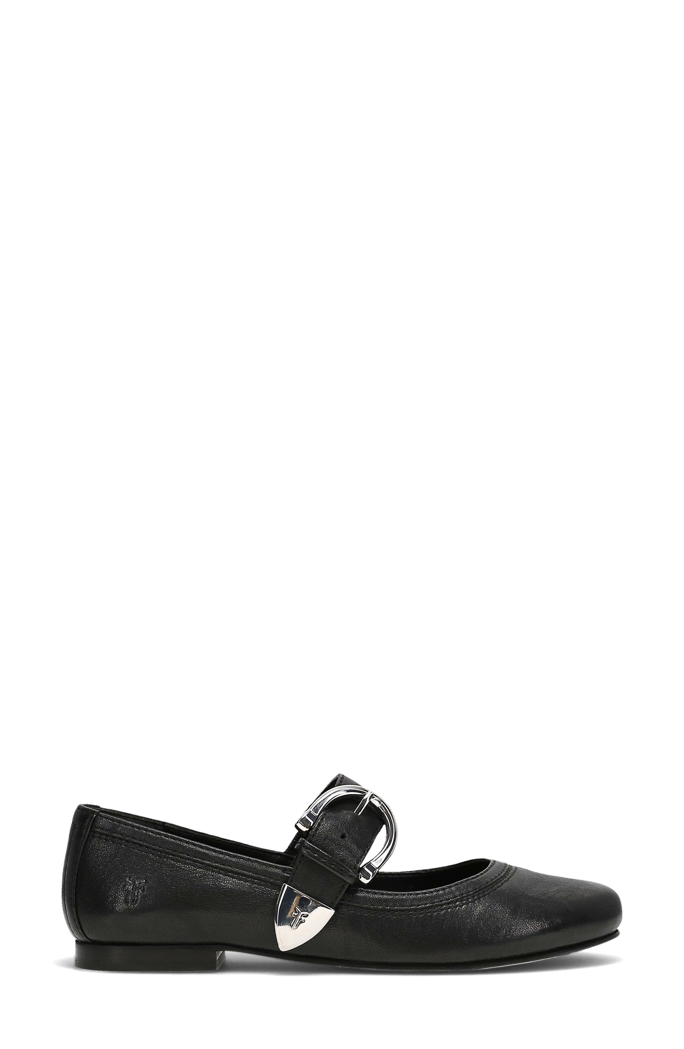 Frye Carson Mary Jane Flat, Alternate, color, Black