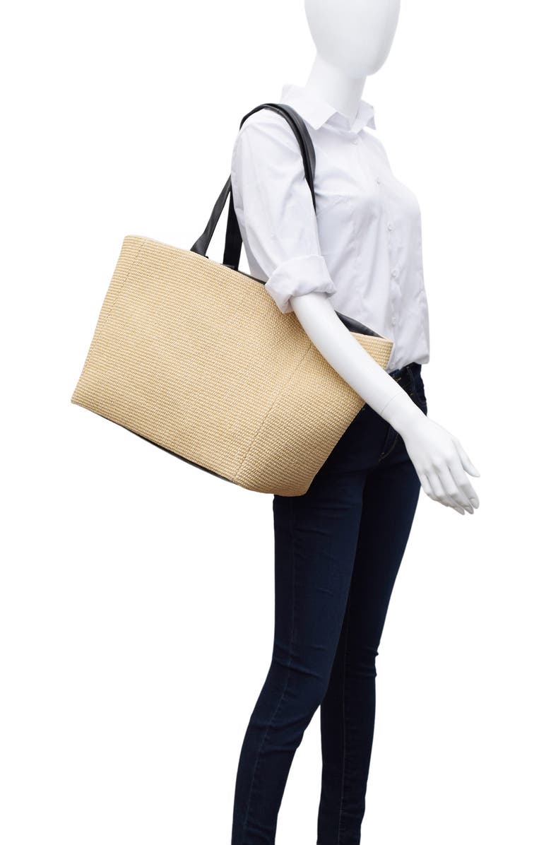 Thacker Gill Woven Straw Tote, Alternate, color, Natural / Black