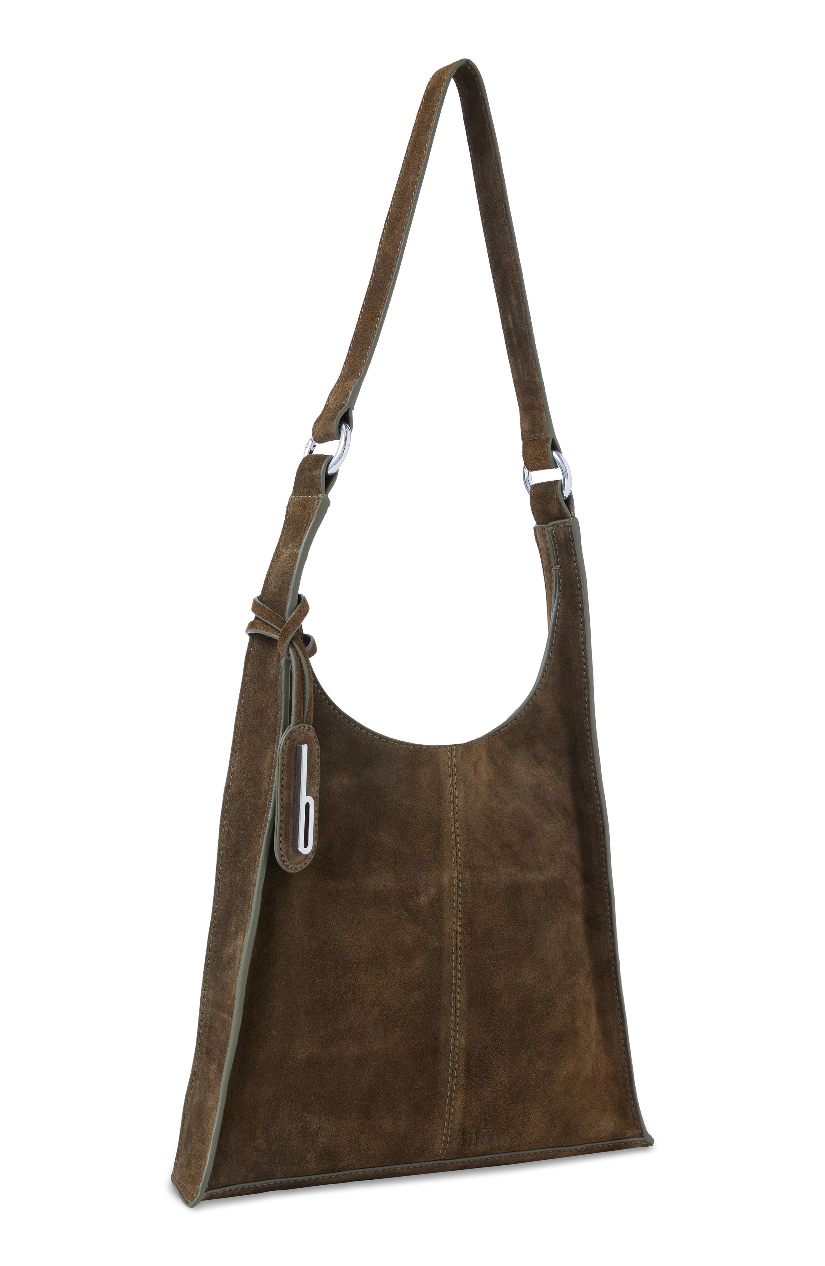 Winnie Soft Suede Shoulder Bag, Alternate, color, PALM