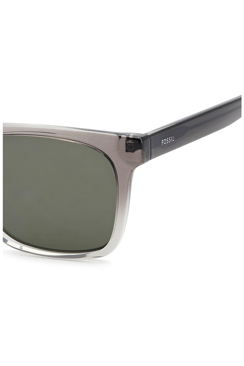 55mm Rectangular Sunglasses, Alternate, color, SHADED GREY/ BROWN