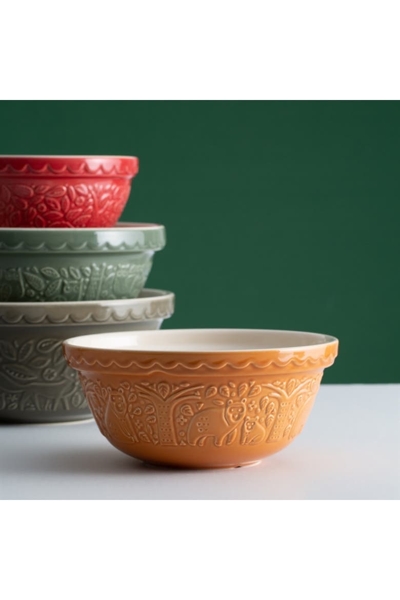 In The Forest Bear Size 24 Mixing Bowl, Ochre, 2.15 Quart, Alternate, color, Ochre