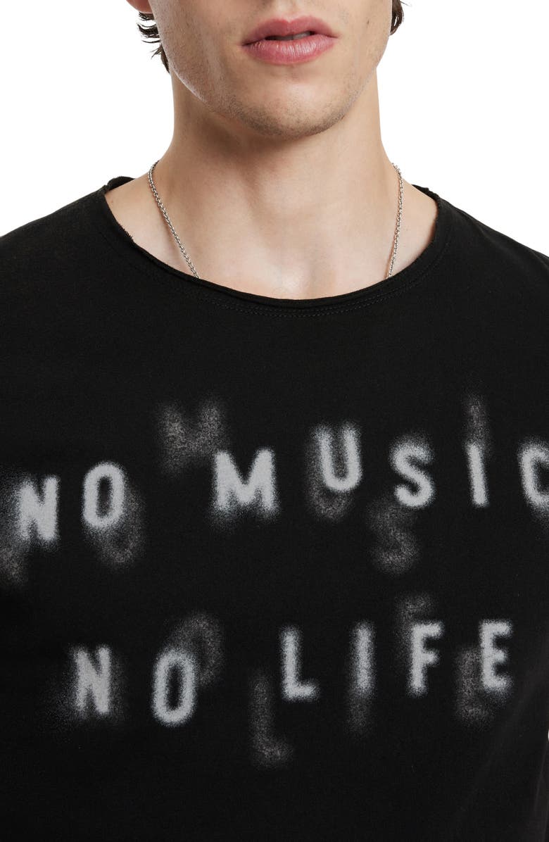 John Varvatos No Music Graphic T-Shirt, Alternate, color, 