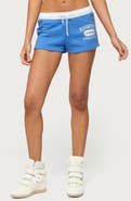 EDIKTED Athlete Contrast Waist Drawstring Micro Shorts