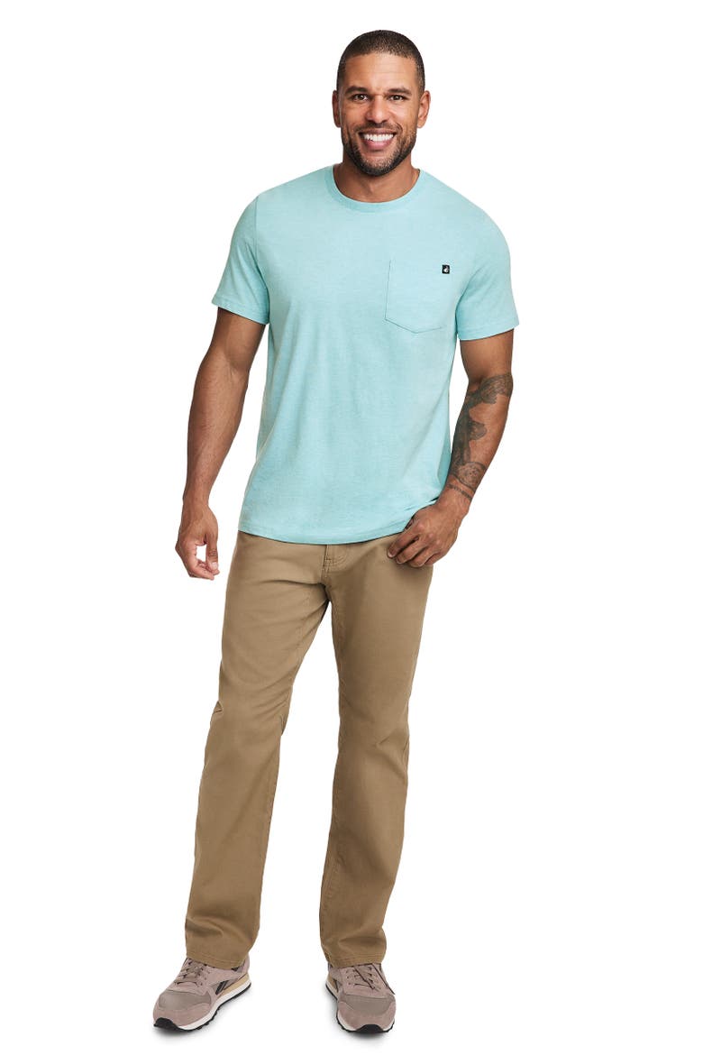 Mens 100% Cotton Legacy Pocket Crew Neck T-Shirt, Alternate, color, Misty Blue