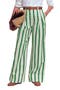 selected Ivory, Fresh Green Stripe