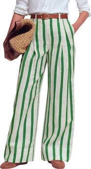 Boden Pimlico Stripe LInen & Cotton Pants