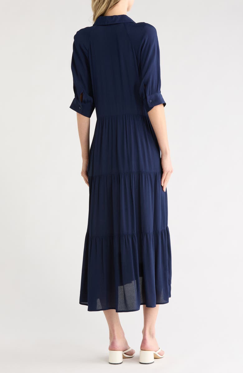 Gemma + Jane Tiered Midi Shirtdress, Alternate, color,
