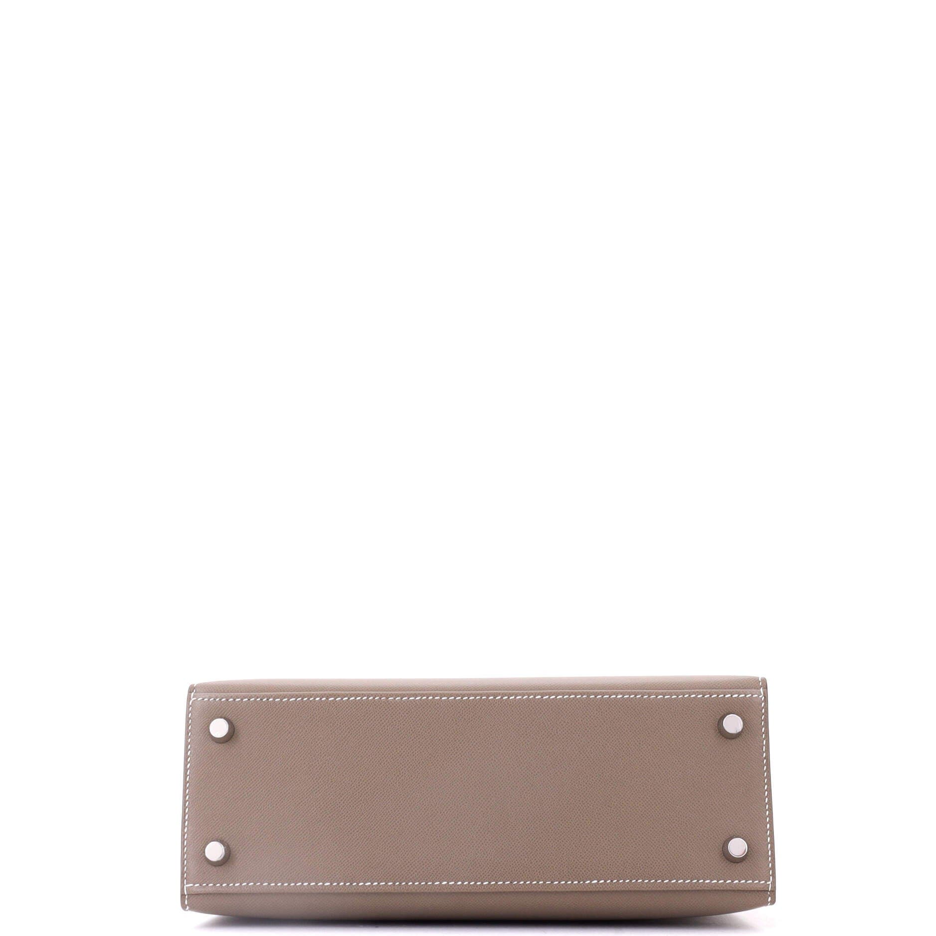 Kelly Handbag Grey Madame with Palladium Hardware 25, Alternate, color, Etoupe
