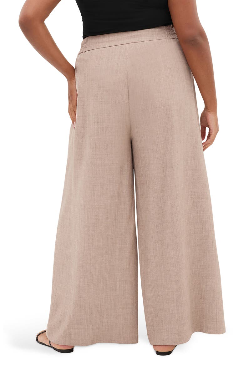 Luci Pleated Wide Leg Pants, Alternate, color, LATTE