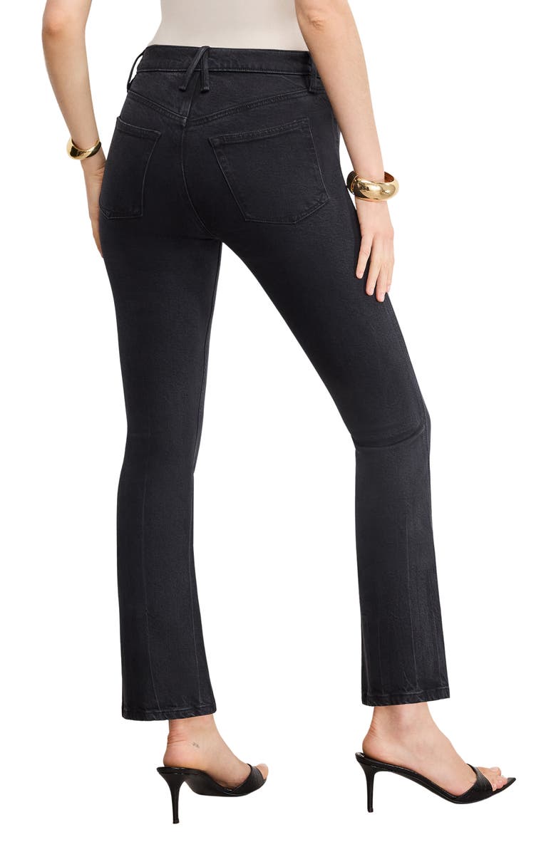 Good American Soft Tech Good Flare Crop Jeans, Alternate, color, Black390