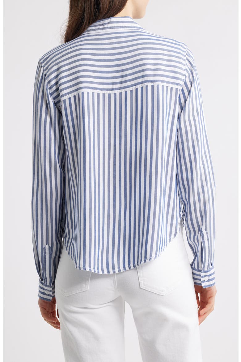 Fallon High-Low Button-Up Shirt, Alternate, color, STARRY NIGHT