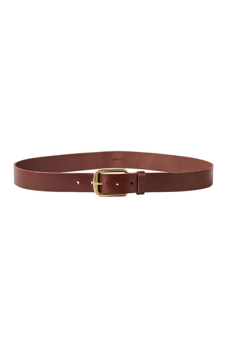 SANDRO Leather belt, Main, color, Chocolate