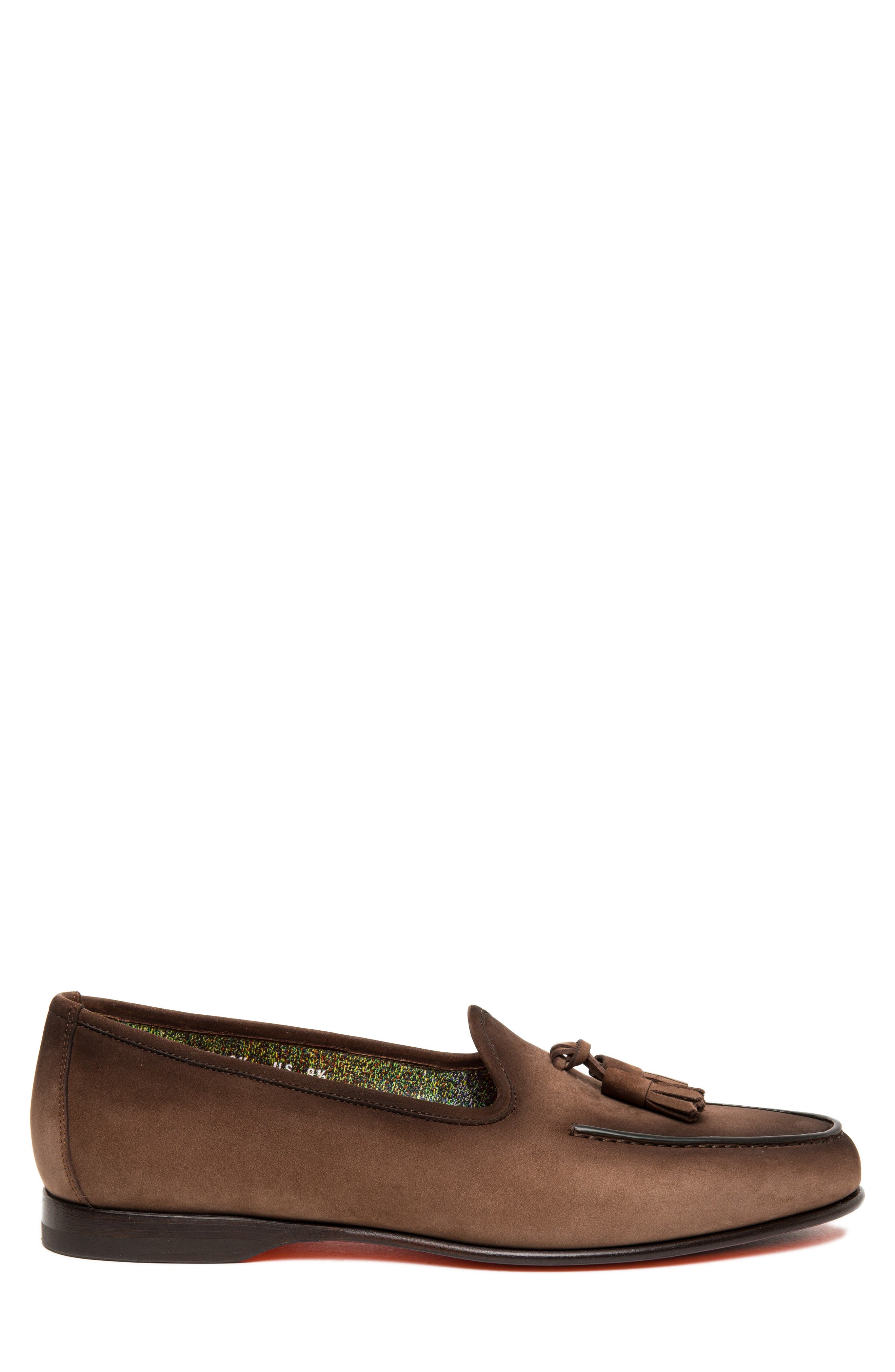 Santoni Andrea Tassel Loafer, Alternate, color, Brown