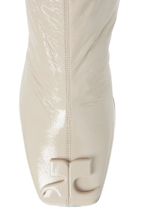 Courrèges Re-edition Vinyl Ankle Boot In Neutral