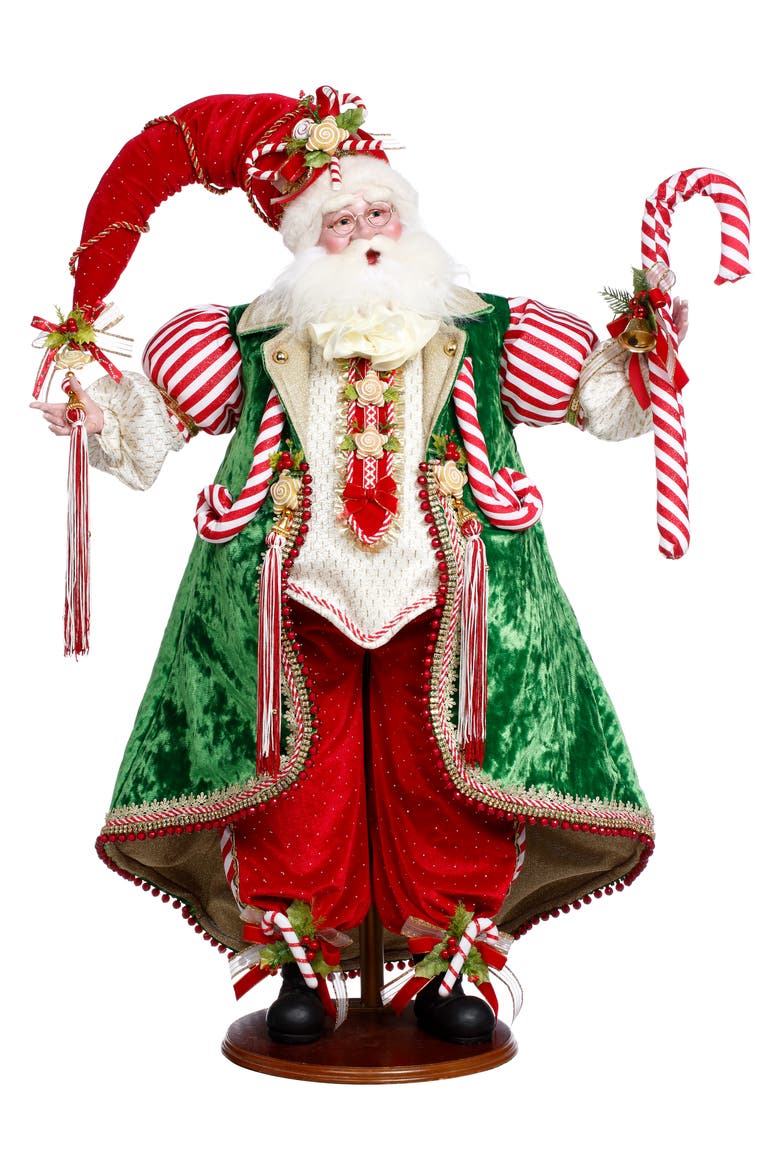 Candy Cane and Cookie Santa, Main, color, Red