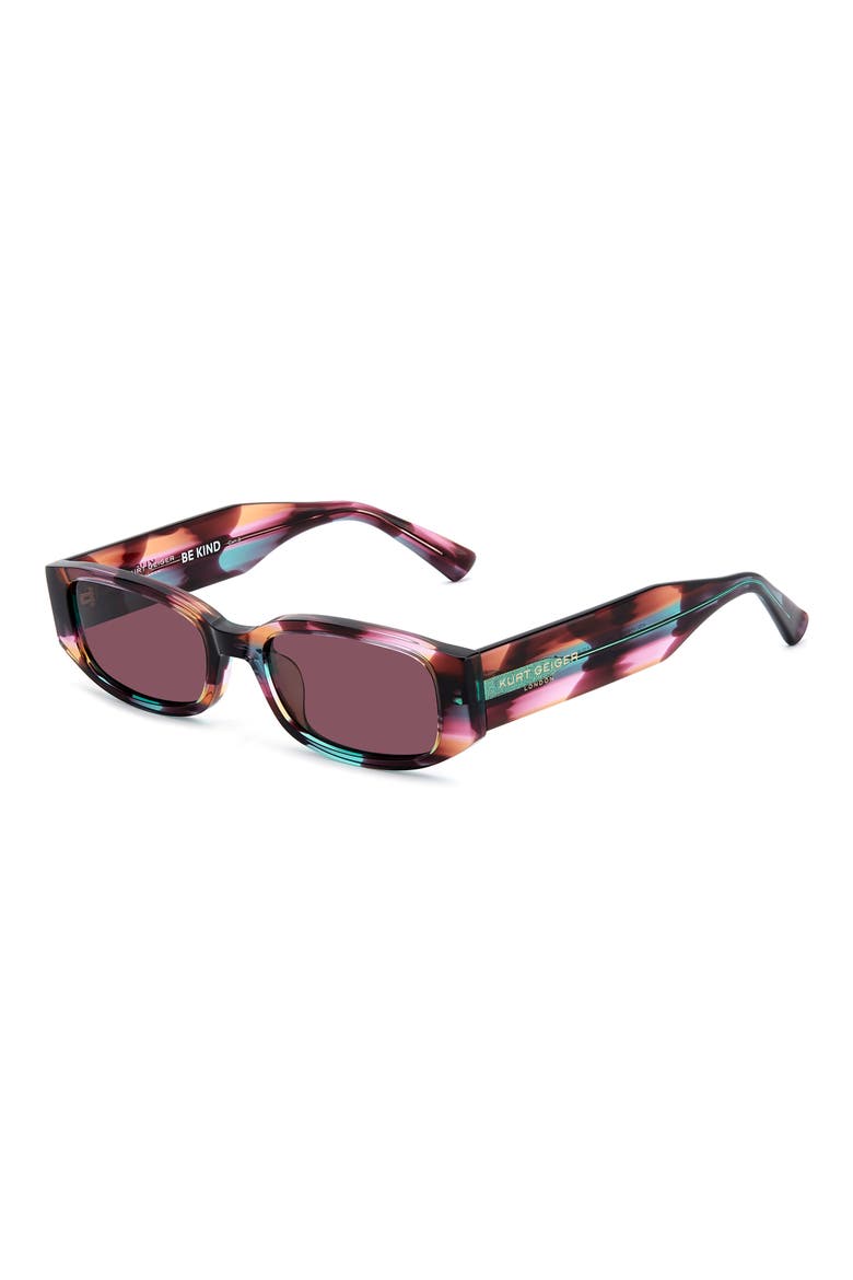 52mm Rectangular Sunglasses, Alternate, color, PINK HAVANA/ PINK