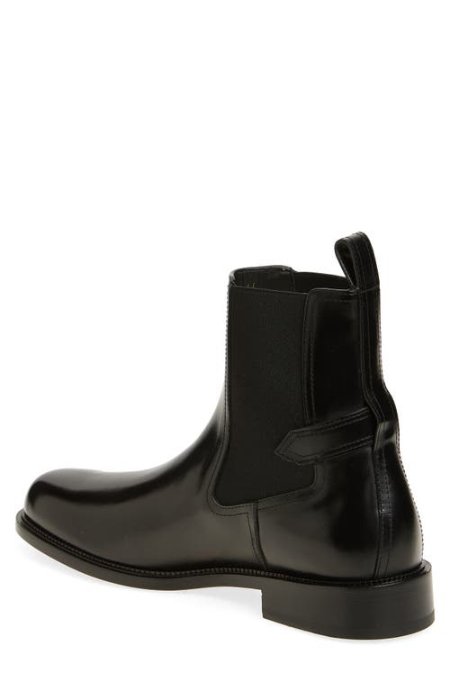 Versace V Leather Chelsea Boots In Multi