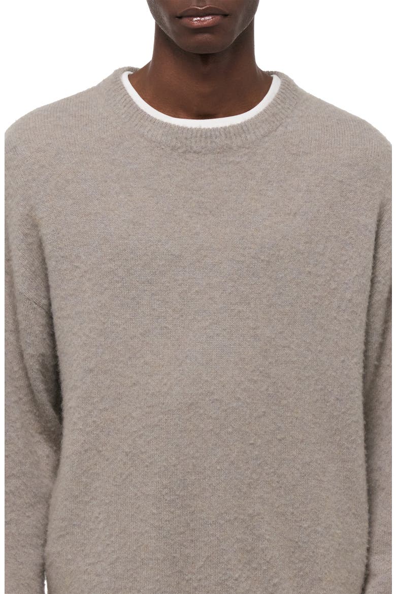 Brushed Wool & Cashmere Sweater, Alternate, color, FOG