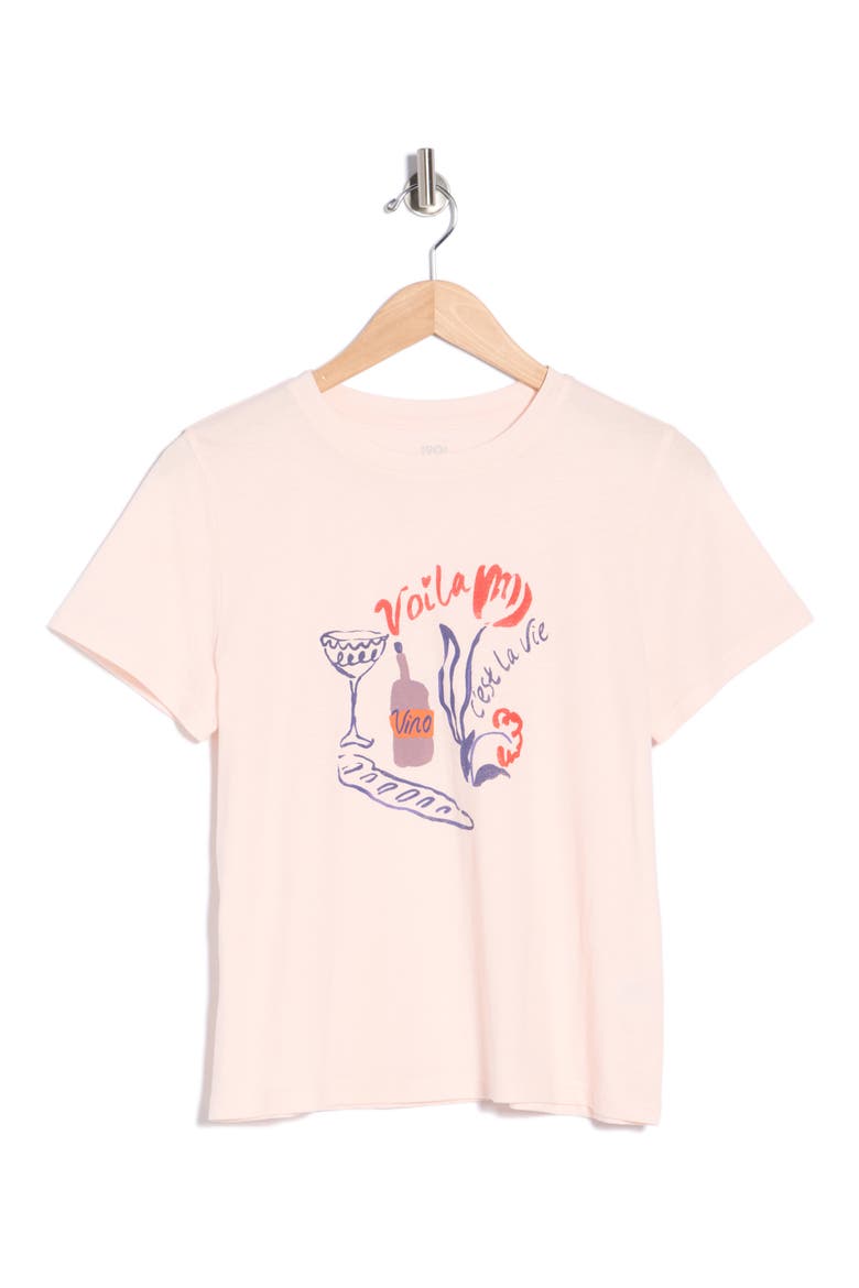 Crewneck Graphic T-Shirt, Alternate, color, PINK VINO