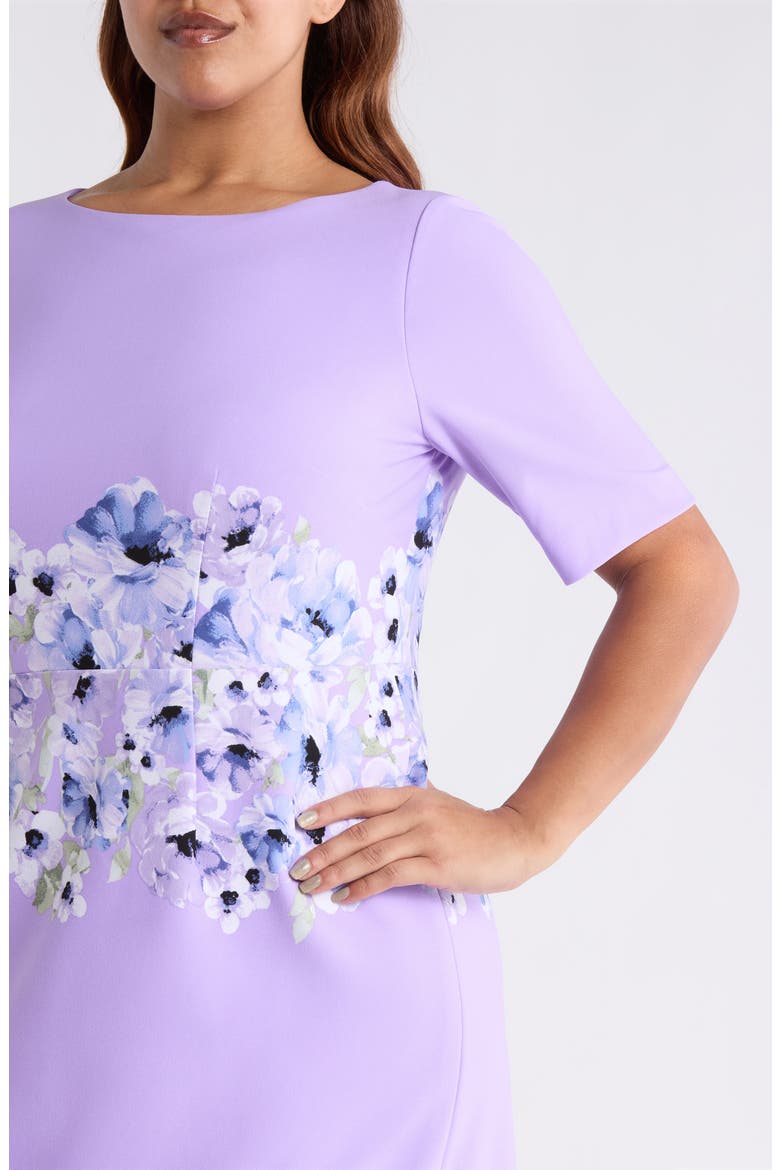 Floral Print Sheath Dress, Alternate, color, LAVENDAR MIST MULTI