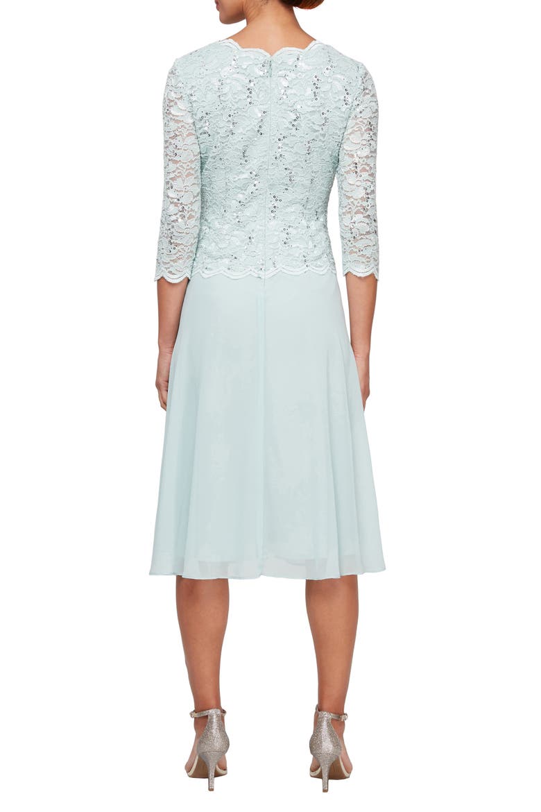 Faux Two-Piece Cocktail Dress, Alternate, color, FRESH MINT