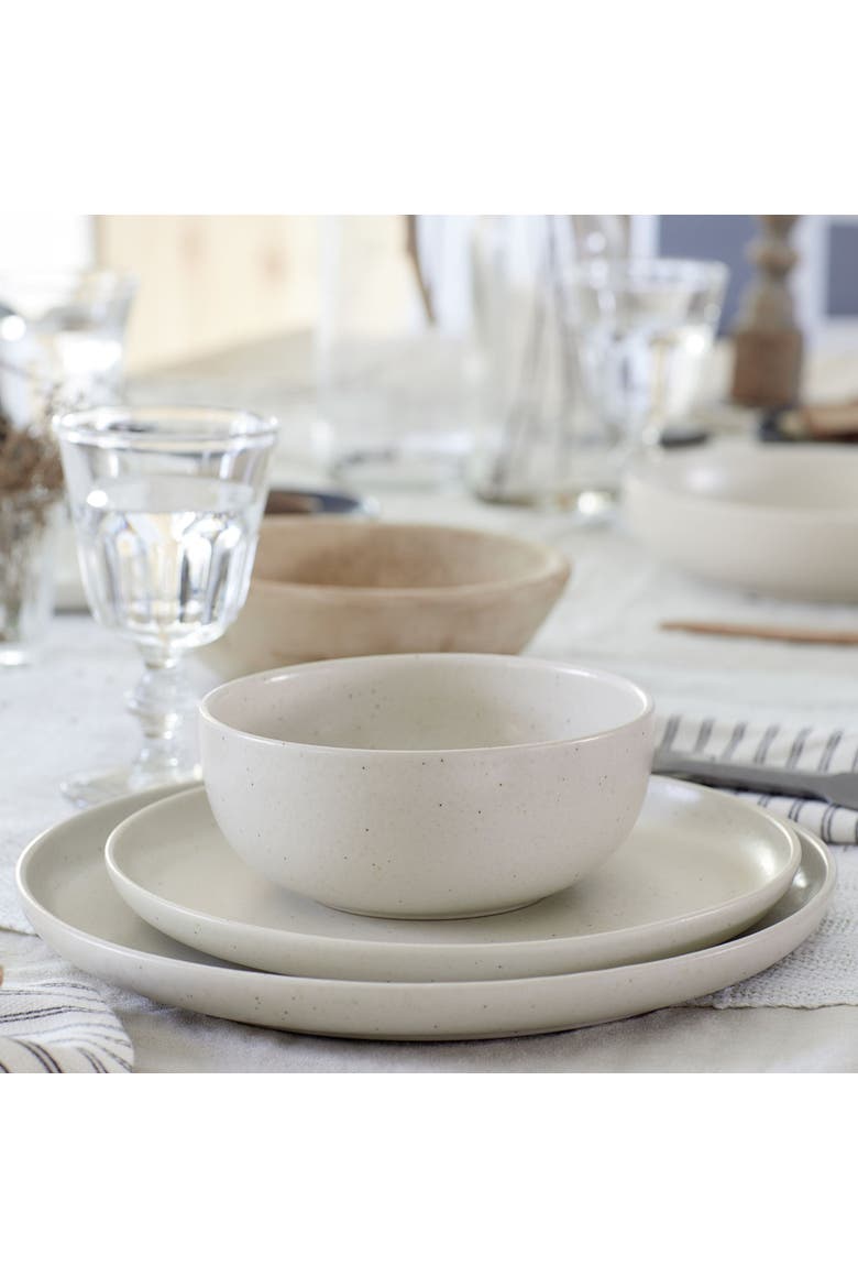 Pacifica 12-pc place setting w/ cereal bowl, Alternate, color, Vanilla