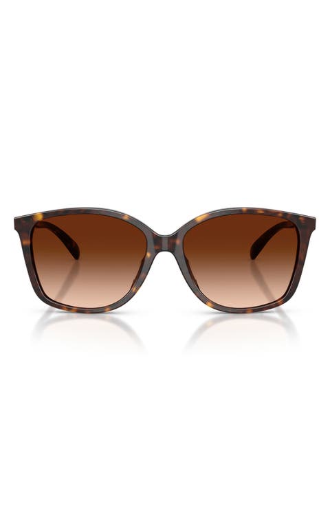 57mm Gradient Square Sunglasses